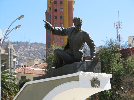 Statue of Colonel Eduardo Avaroa, hero of the Pacific War