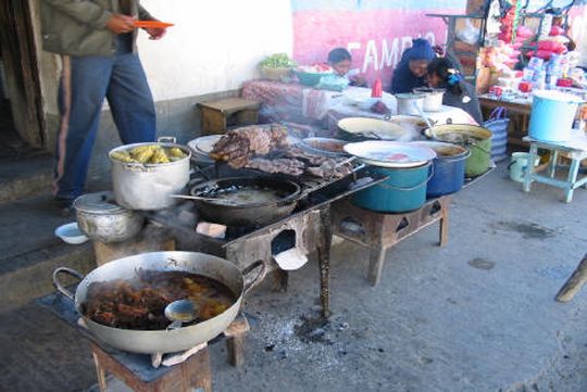Dishes cooked in the street