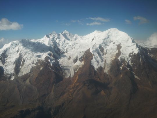 Aerial view of the Illimani