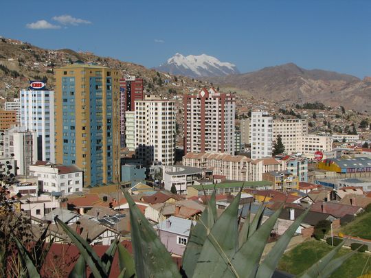 La Paz and Illimani La Paz and Illimani