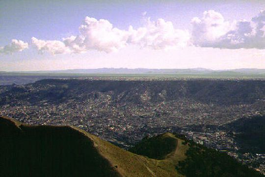 Vista general de La Paz e El Alto