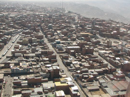 Aerial view of El Alto