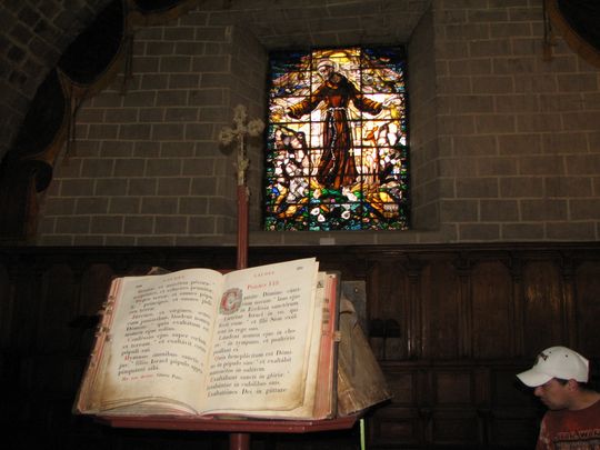 Stained-glass window of San Francisco church