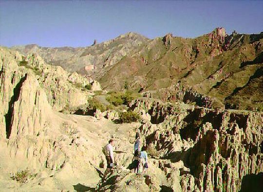 Labyrinth of canyons and chimneys