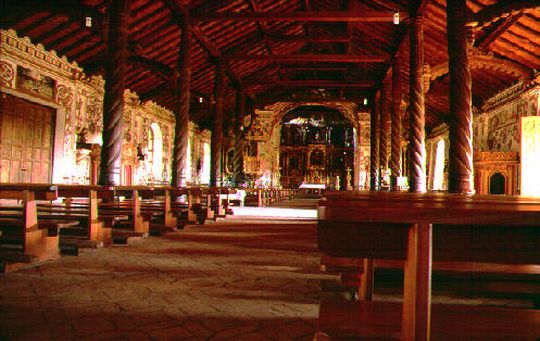 Inside San Miguel church