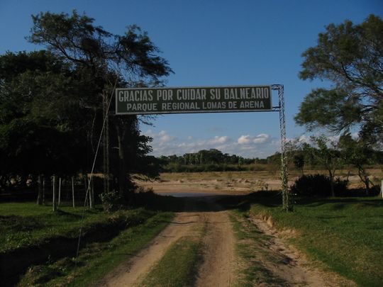 Salida del parque del Palmar