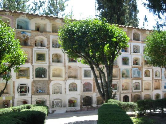 Above ground niches in the cemetery