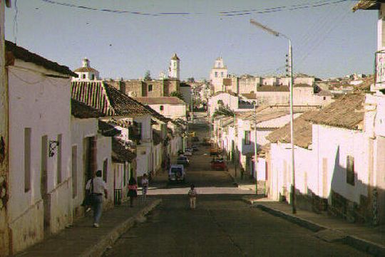 Una calle de Sucre