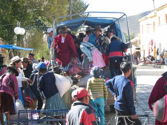 Llegada de los campesinos de la regin