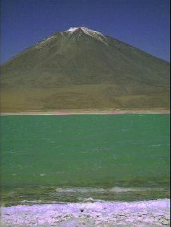 Laguna Verde and Licancabur volcano