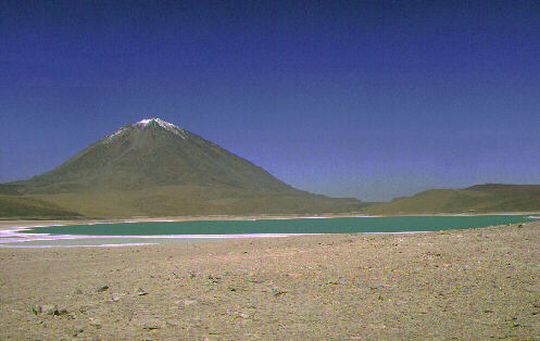 Laguna Verde and Licancabur volcano