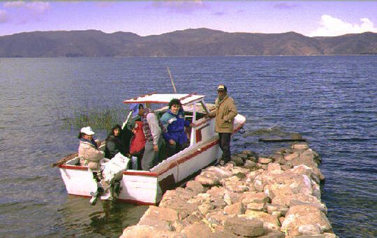 Embarcadero en la isla de la Luna