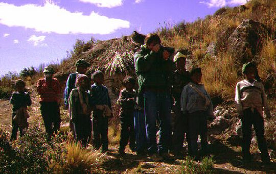 Young guides on the island of Kalahuta