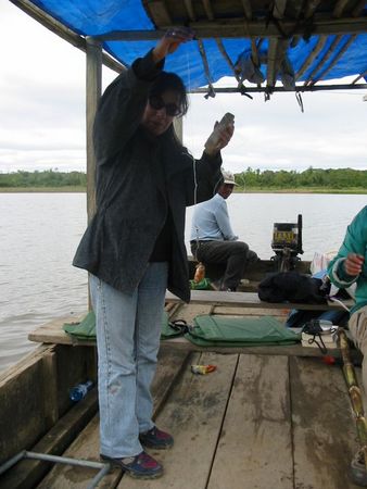 Nataly pescando piraas