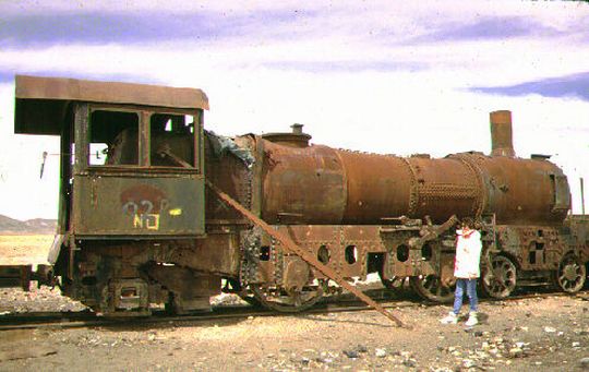 Carcasse de locomotive  vapeur