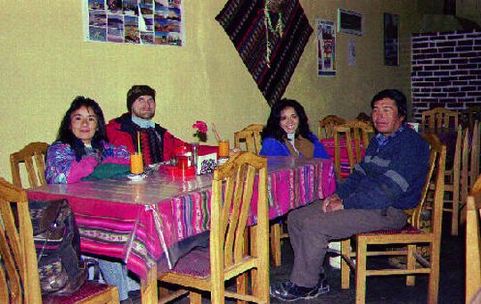 Dans un des restaurants d'Uyuni