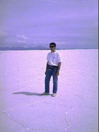 Pierre au milieu du Salar Pierre au milieu du Salar