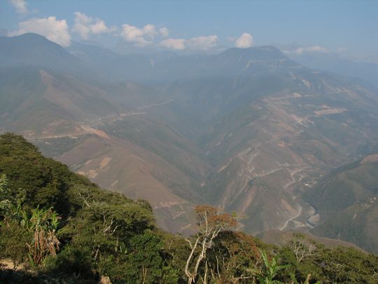 Vista panormica de los Yungas desde Coroico