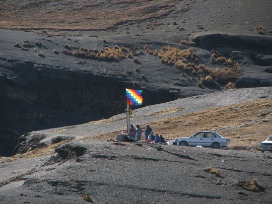 Challa sur le col de la montagne