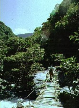 Suspension bridge in Kahua